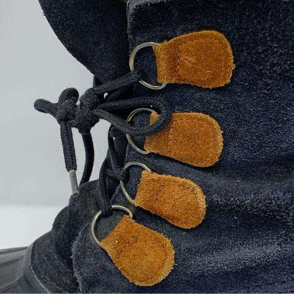 LaCrosse Rubber Leather Lace Up Winter Duck Boots Womens SZ 9 Sheepskin Liner - Picture 13 of 15